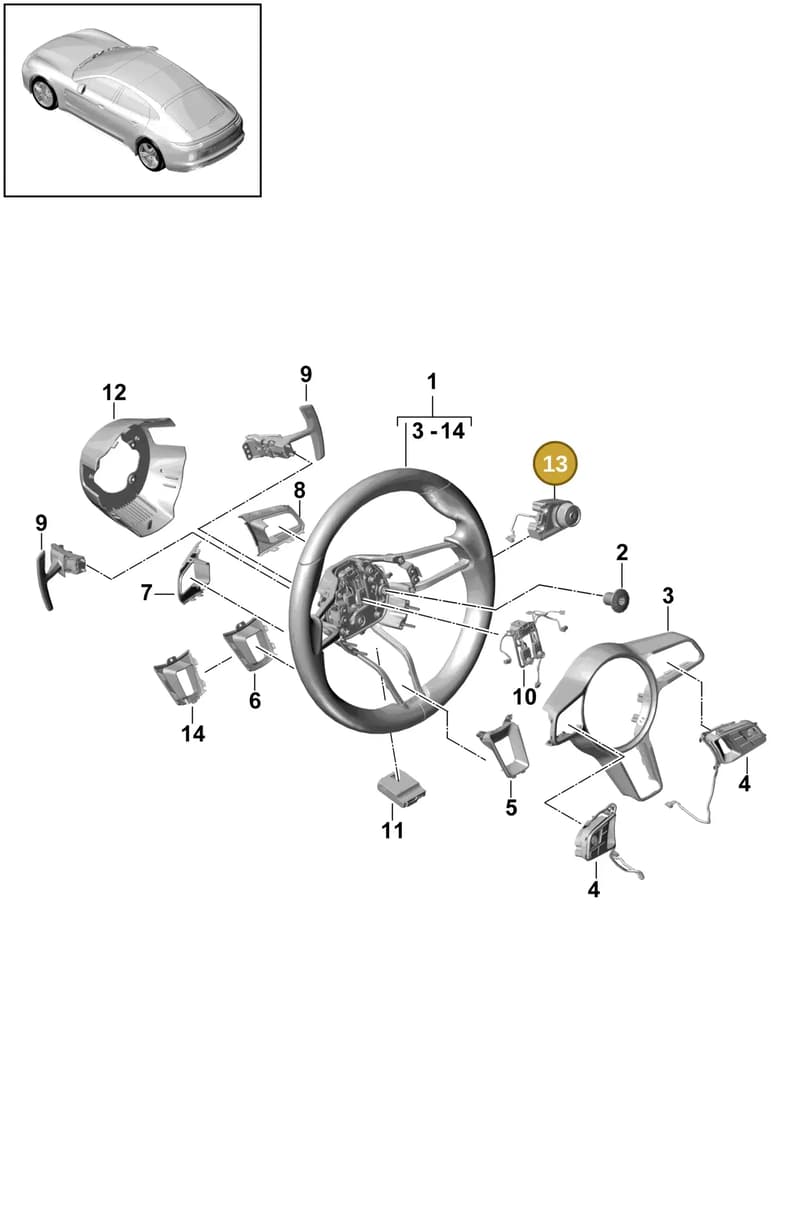 971919680A6N3 — Porsche Panamera (2016-2020) diagram p49403050, position 13