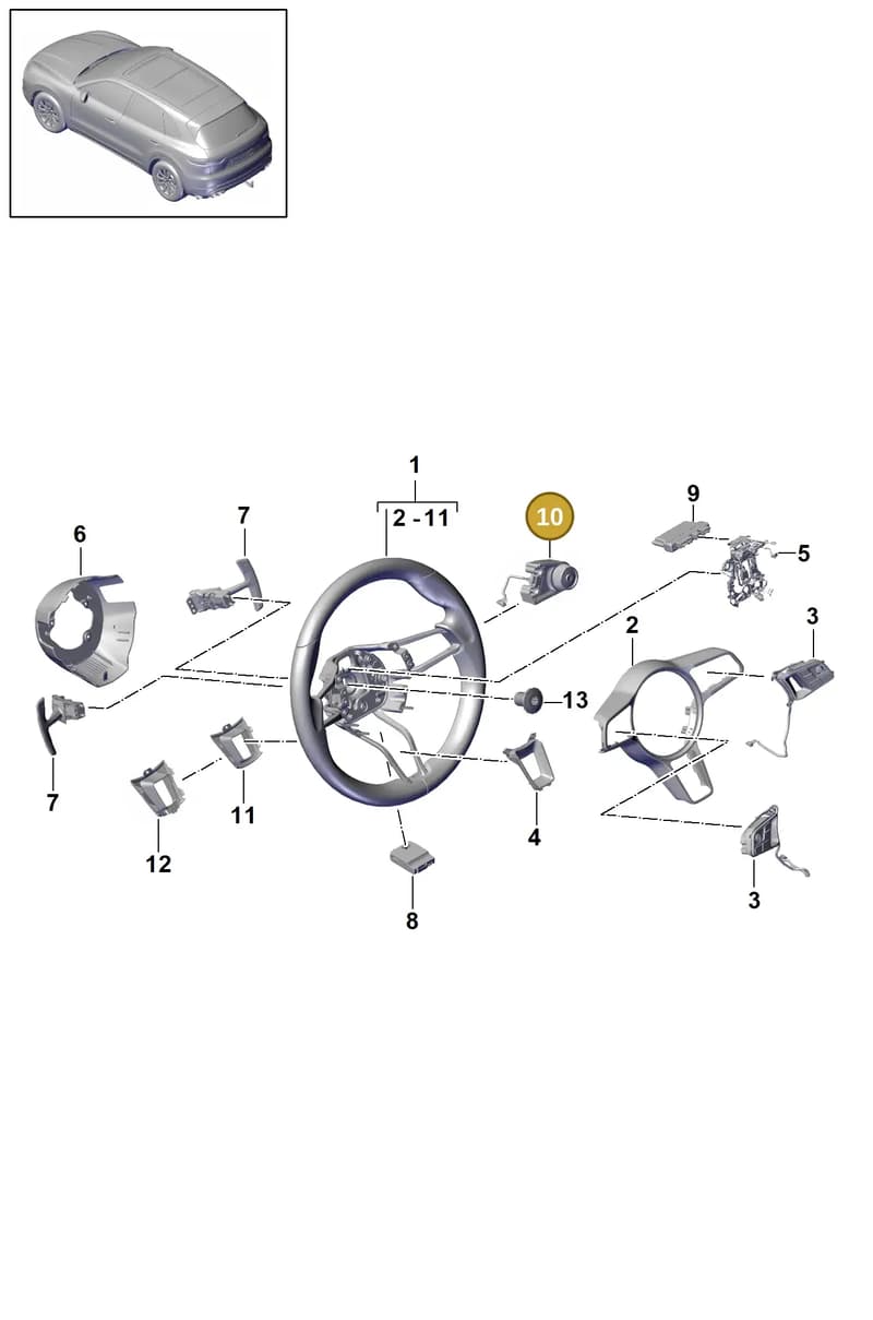 971919680A6N3 — Porsche Cayenne (2017-2023) diagram p51403060, position 10