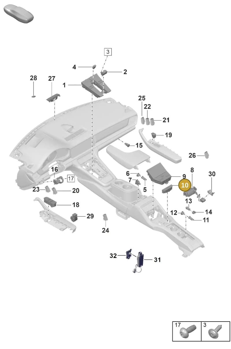 971919709CDOV3 — Porsche Panamera (2020-2023) diagram p58903010, position 10