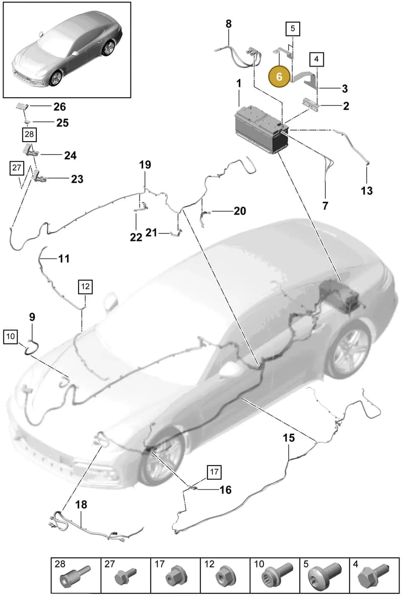 971927541 — Porsche Panamera (2016-2020) diagram p49902010, position 6
