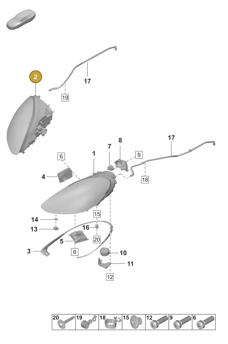 971941078J — Porsche Panamera (2020-2023) diagram p58905000, position 2