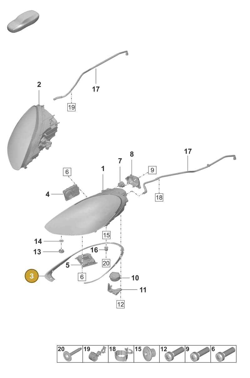 971941120 — Porsche Panamera (2020-2023) diagram p58905000, position 3