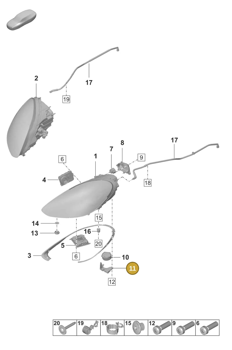 971941594 — Porsche Panamera (2020-2023) diagram p58905000, position 11