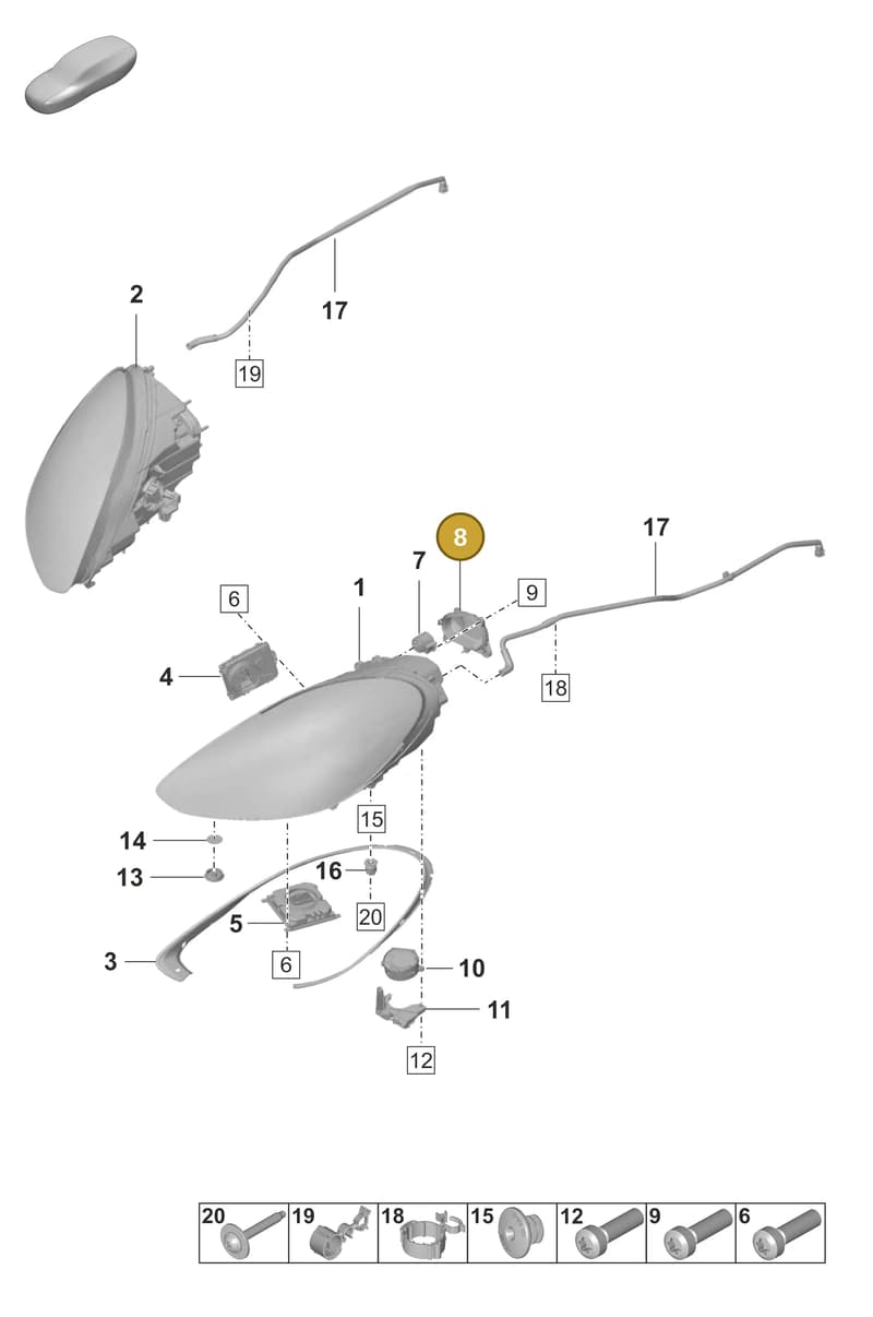 971941612 — Porsche Panamera (2020-2023) diagram p58905000, position 8