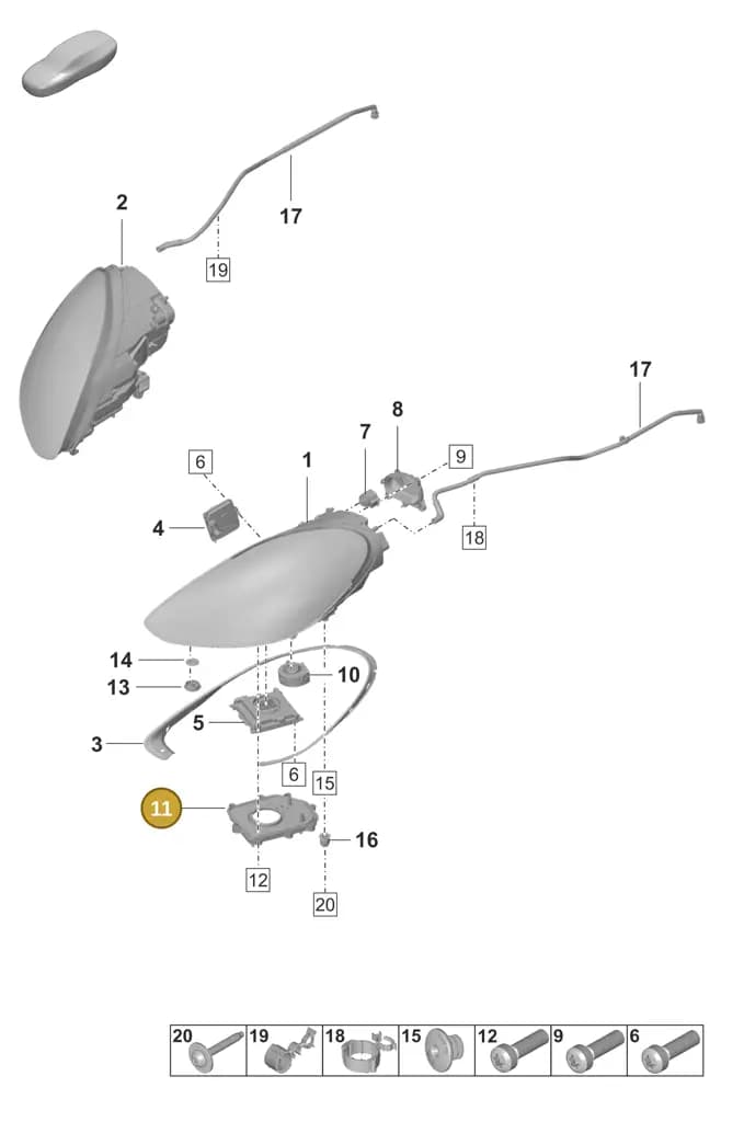 971941628 — Porsche Panamera (2020-2023) diagram p58905000, position 11