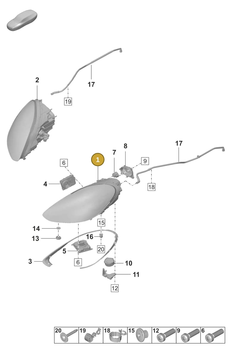 971945095AE — Porsche Panamera (2020-2023) diagram p58905000, position 1