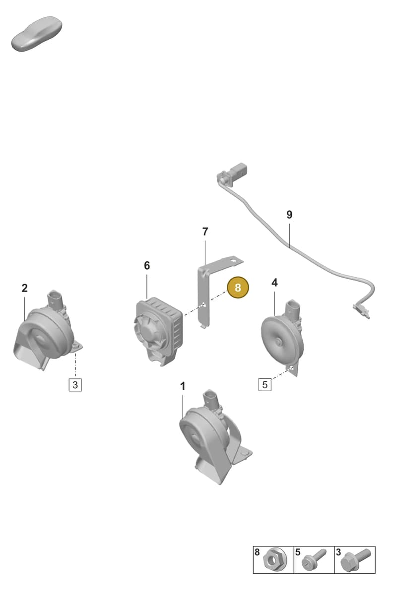 971947355B — Porsche Panamera (2020-2023) diagram p58903000, position 8