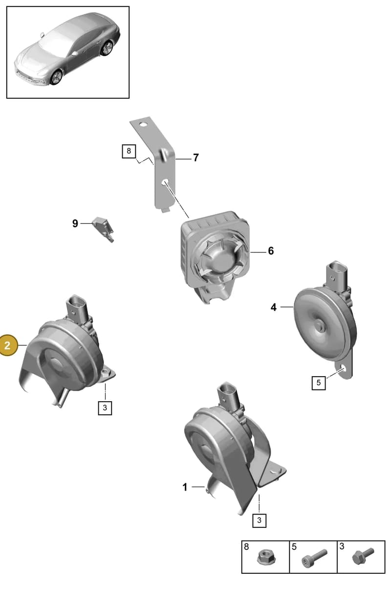 971951212C — Porsche Panamera (2016-2020) diagram p49903000, position 2