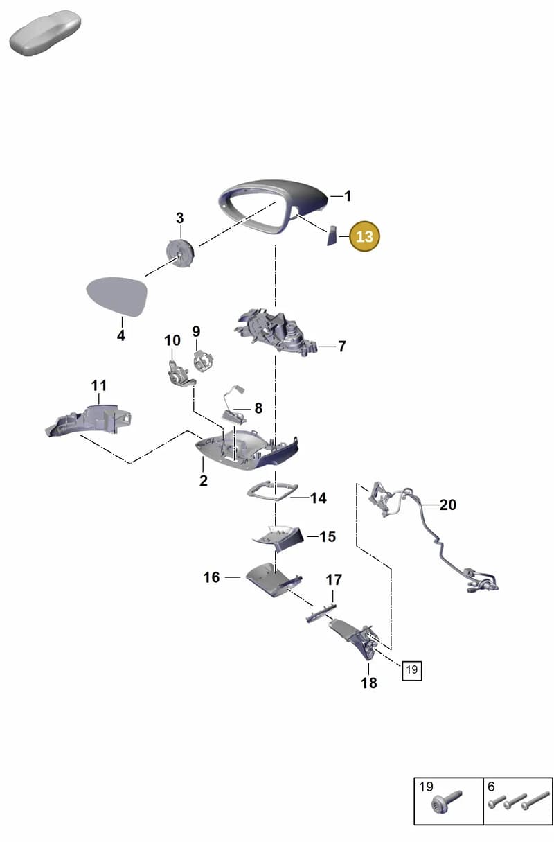 971953040H — Porsche Panamera (2023-2025) diagram p62809500, position 13