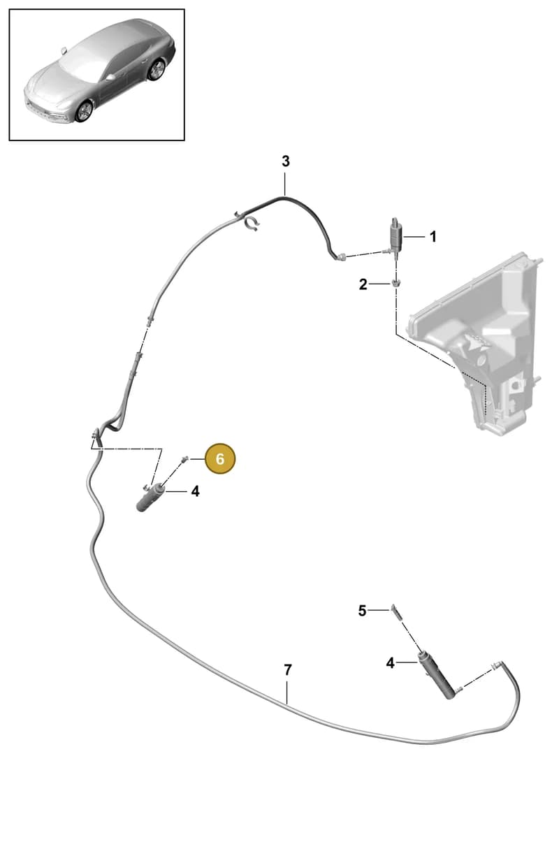 971955100 — Porsche Panamera (2016-2020) diagram p49904020, position 6