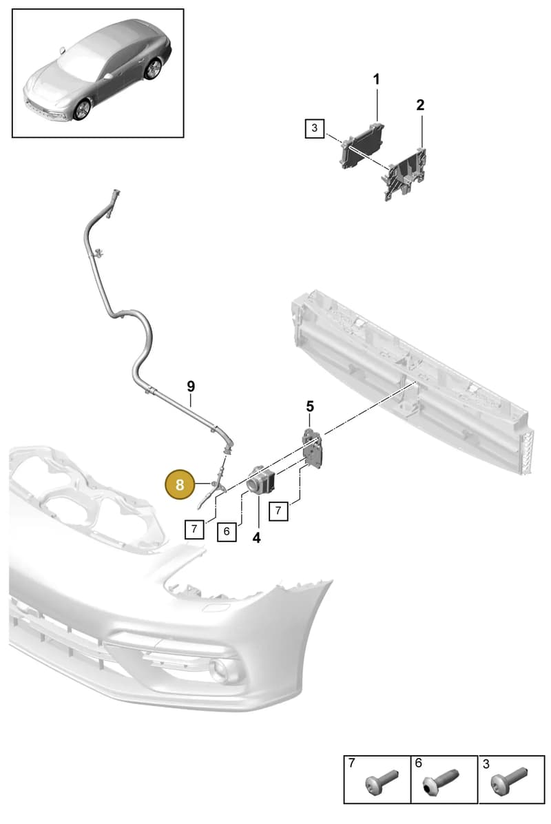 971955187 — Porsche Panamera (2016-2020) diagram p49911040, position 8
