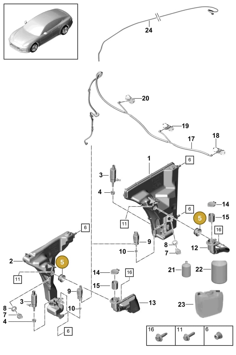 971955193 — Porsche Panamera (2016-2020) diagram p49904010, position 5