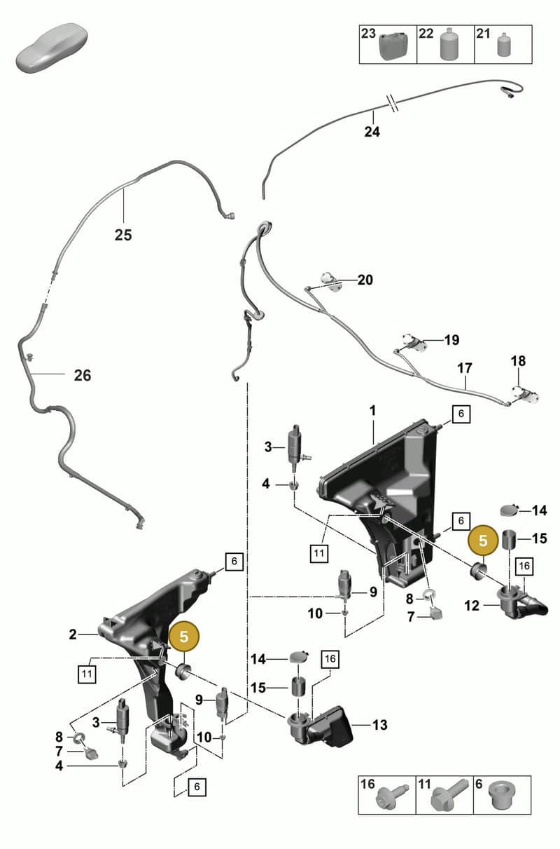 971955193 — Porsche Panamera (2020-2023) diagram p58904010, position 5