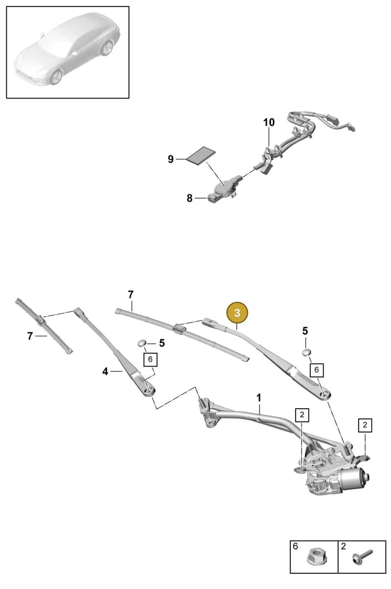 971955409 — Porsche Panamera (2016-2020) diagram p49904000, position 3