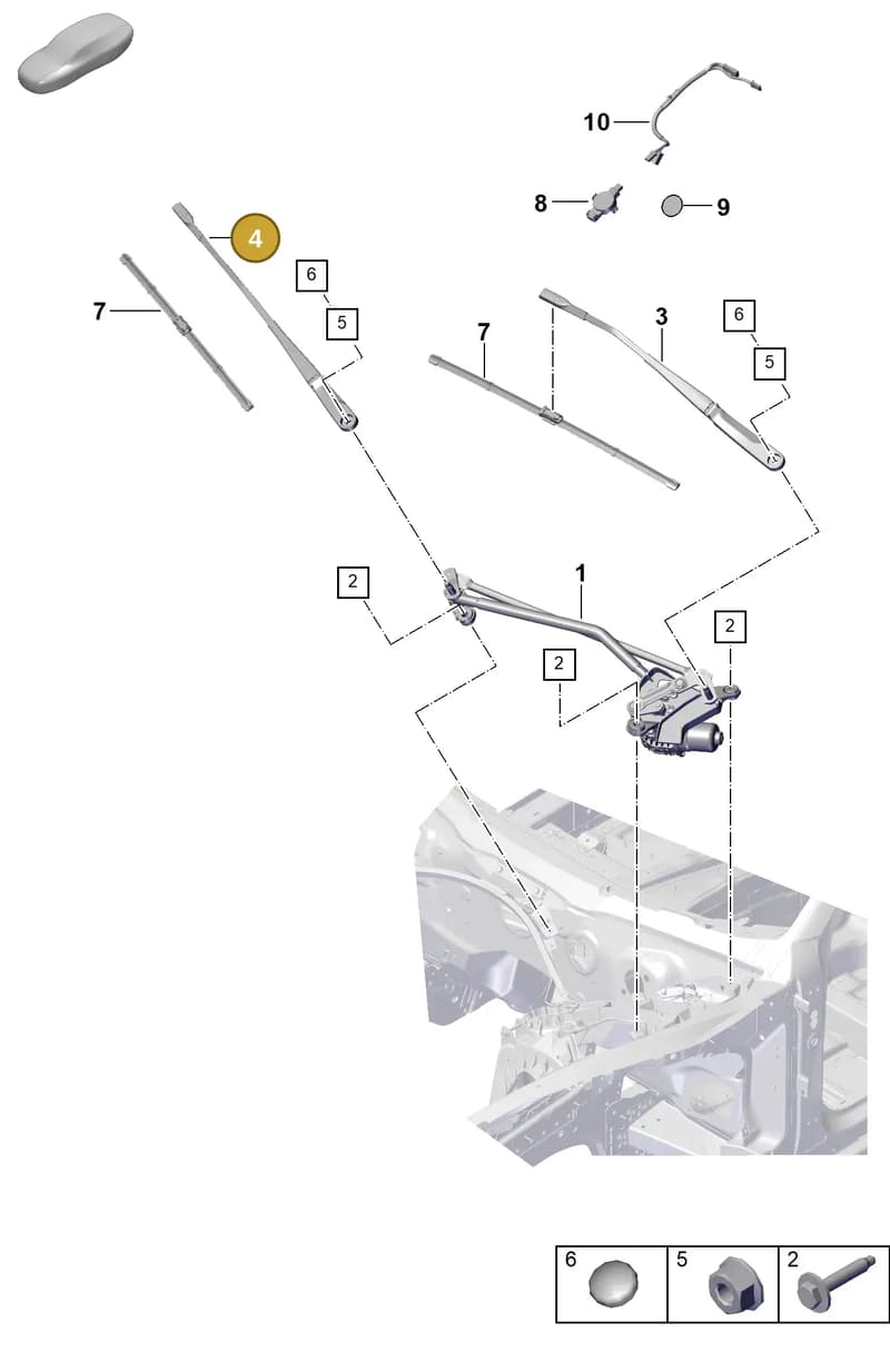 971955410 — Porsche Panamera (2023-2025) diagram p62906000, position 4