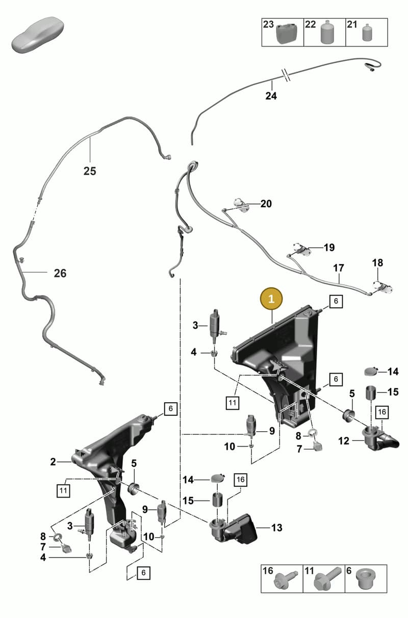 971955453D — Porsche Panamera (2020-2023) diagram p58904010, position 1