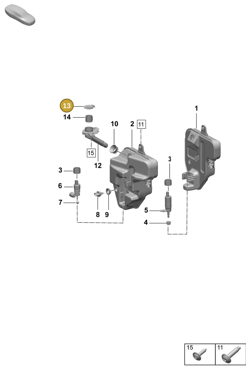 971955455 — Porsche Taycan Sport Turismo (2023-2025) diagram p64906200, position 13