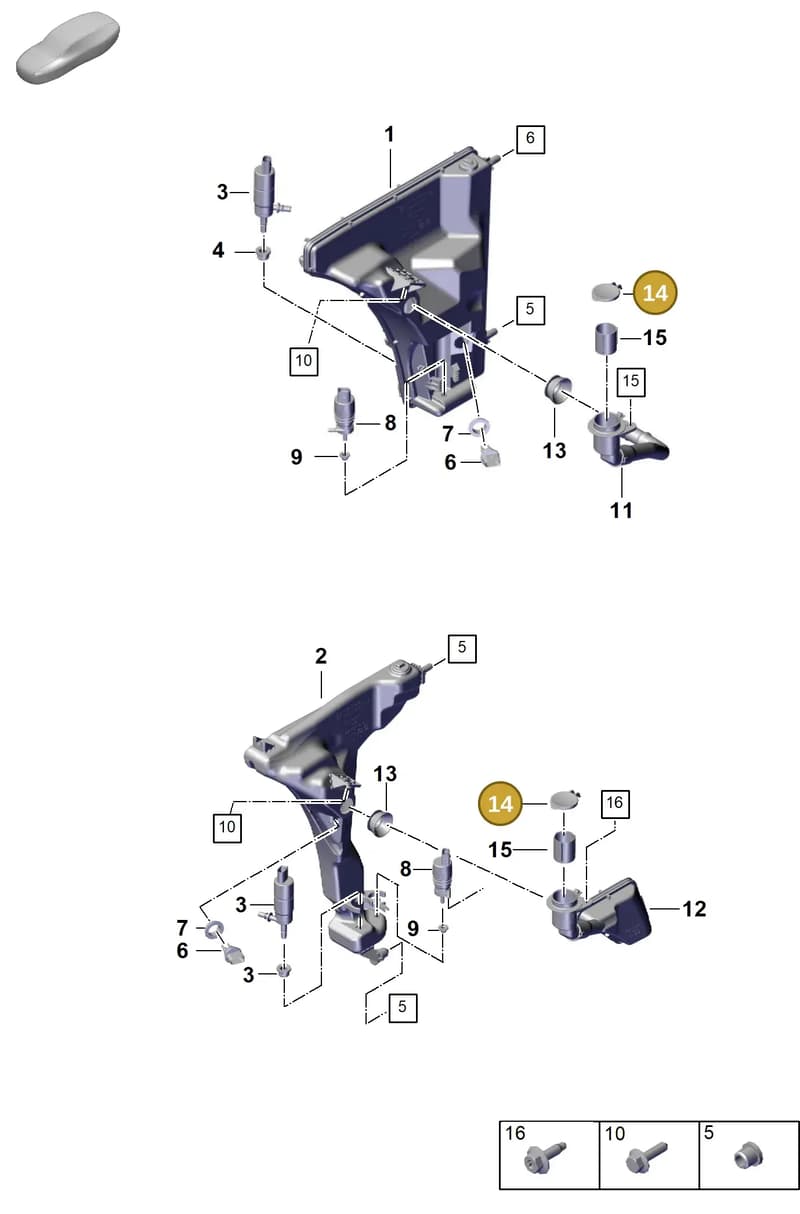 971955455 — Porsche Panamera (2023-2025) diagram p62906200, position 14