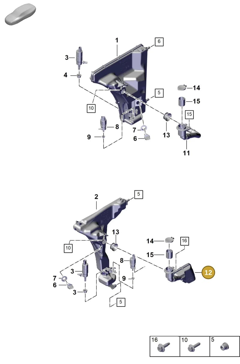 971955463B — Porsche Panamera (2023-2025) diagram p62906200, position 12