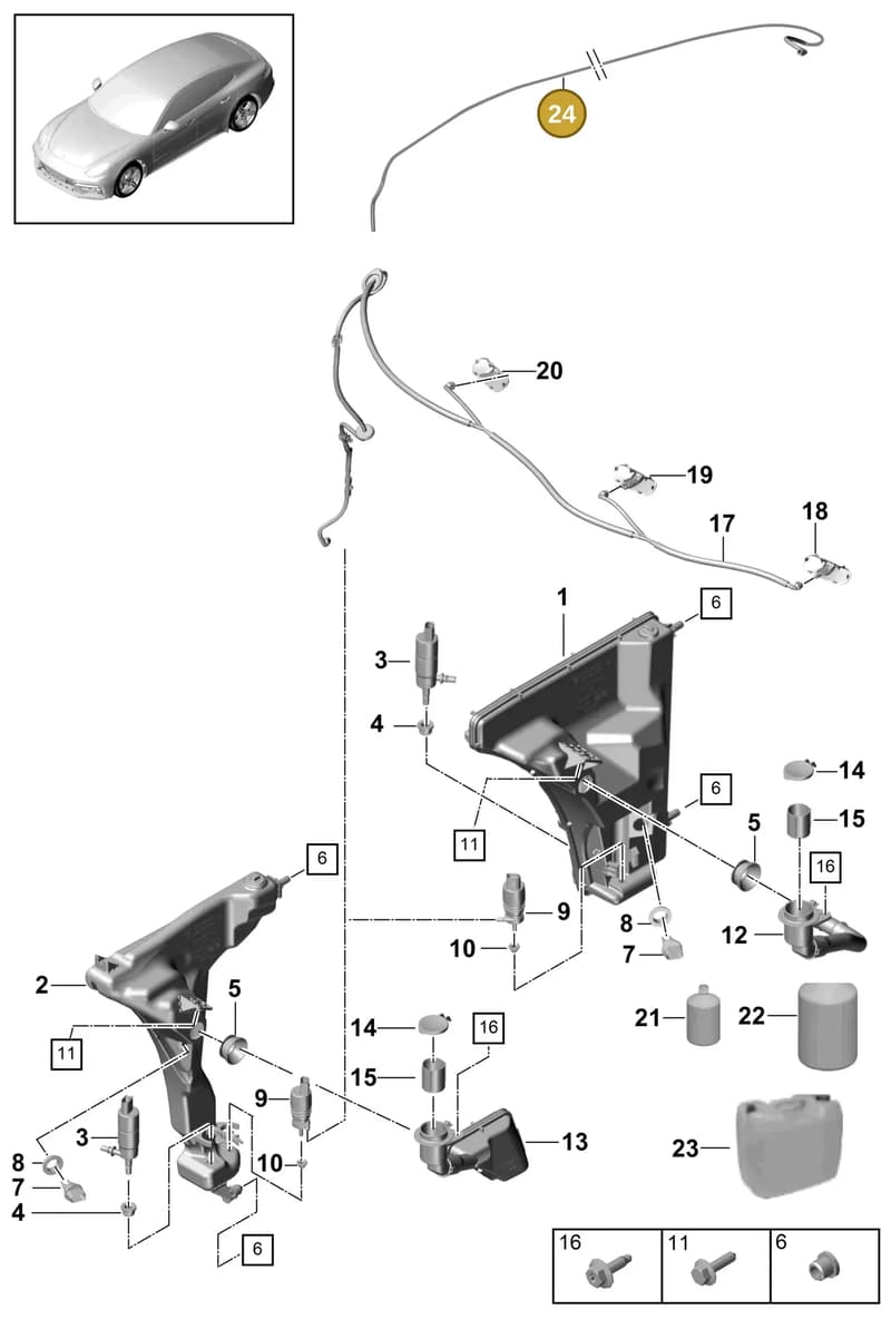971955667A — Porsche Panamera (2016-2020) diagram p49904010, position 24