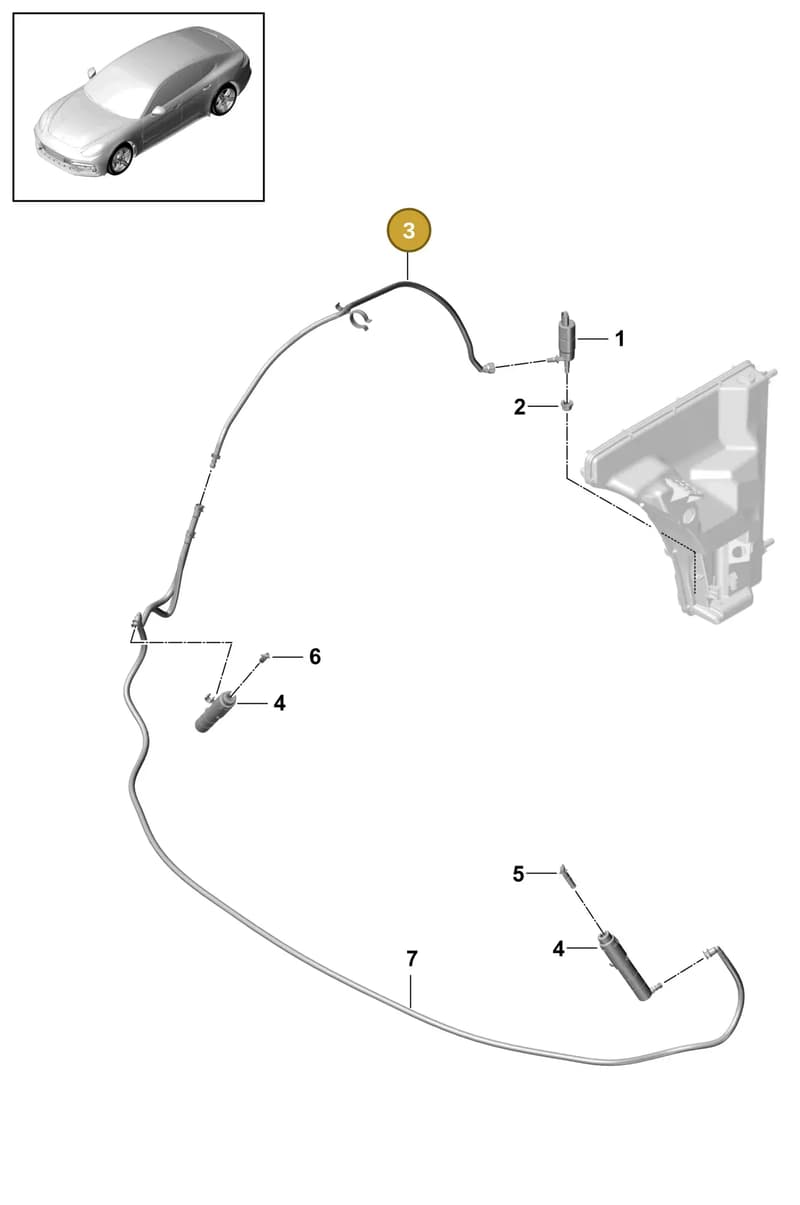 971955964C — Porsche Panamera (2016-2020) diagram p49904020, position 3