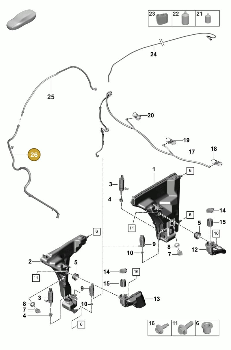 971955964C — Porsche Panamera (2020-2023) diagram p58904010, position 26