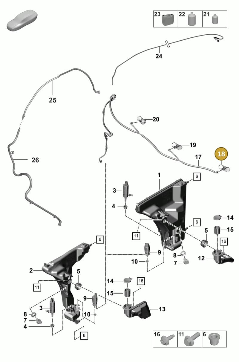 971955985 — Porsche Panamera (2020-2023) diagram p58904010, position 18