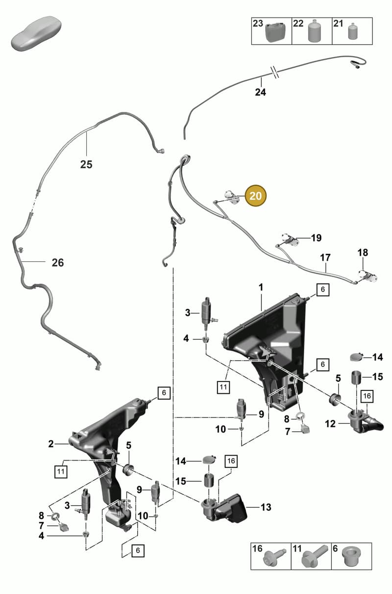 971955988 — Porsche Panamera (2020-2023) diagram p58904010, position 20