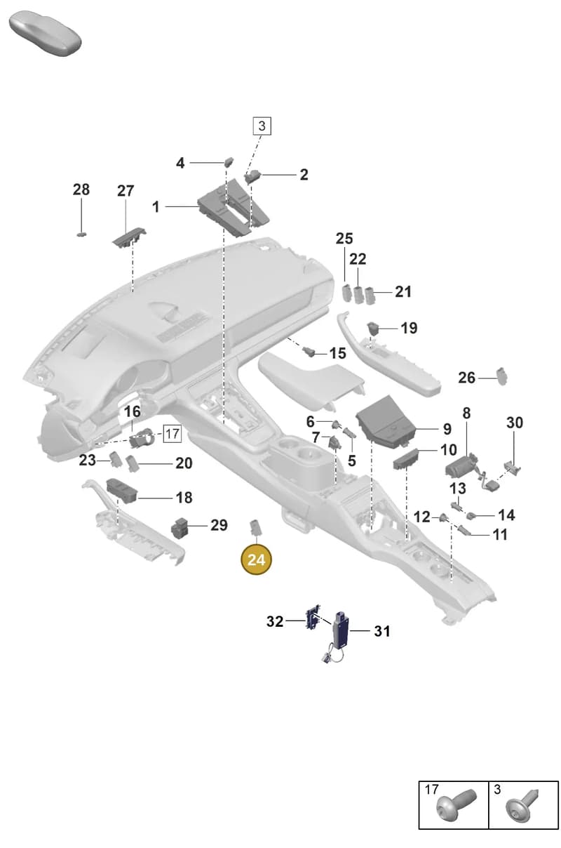 971959214F6N3 — Porsche Panamera (2020-2023) diagram p58903010, position 24