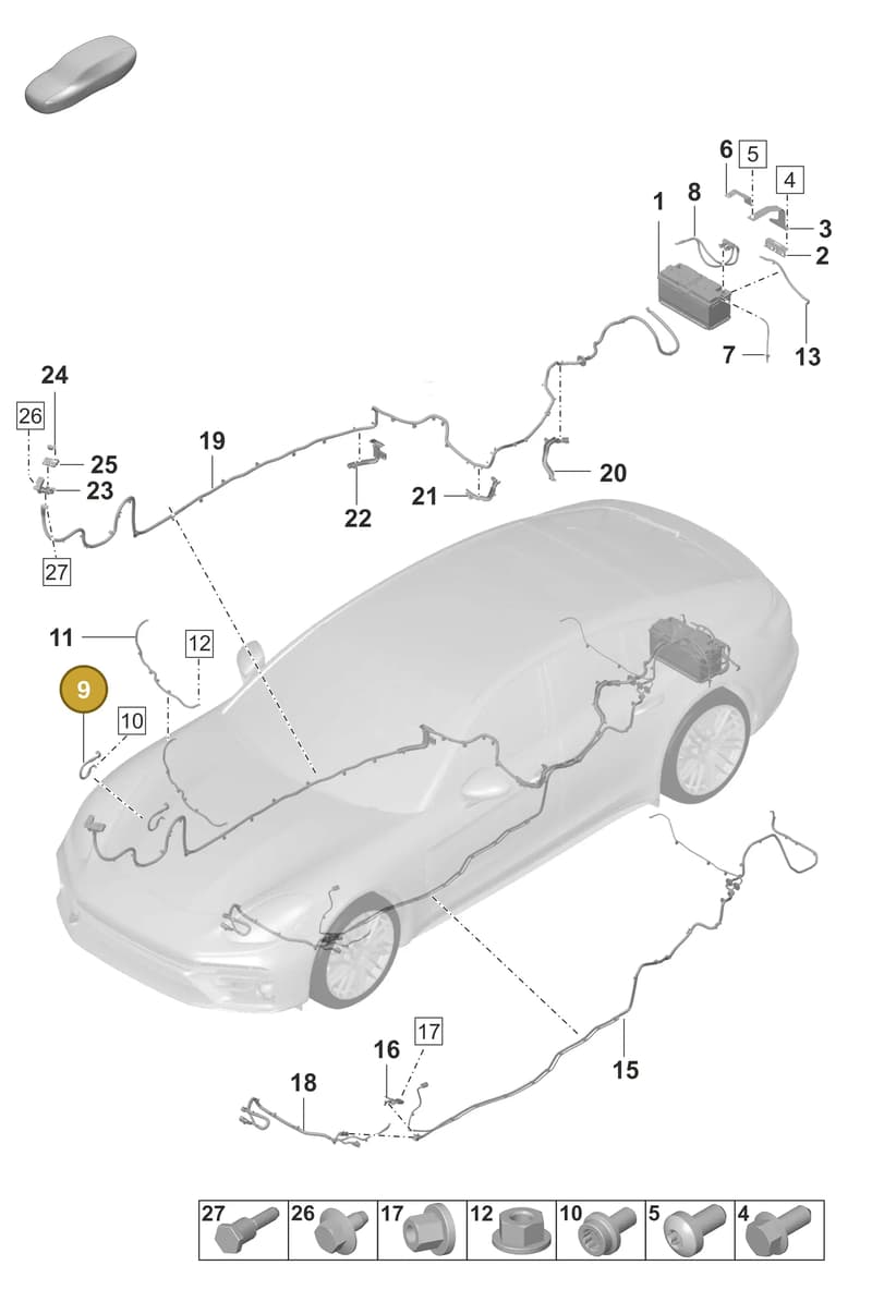 971959585 — Porsche Panamera (2020-2023) diagram p58902010, position 9