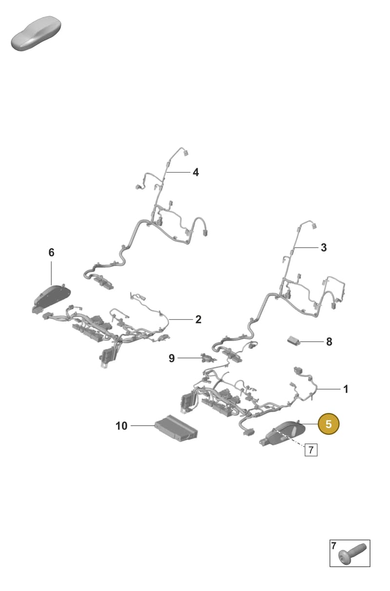 971959747BB1E0 — Porsche Taycan Sport Turismo (2023-) diagram p56817500, position 5