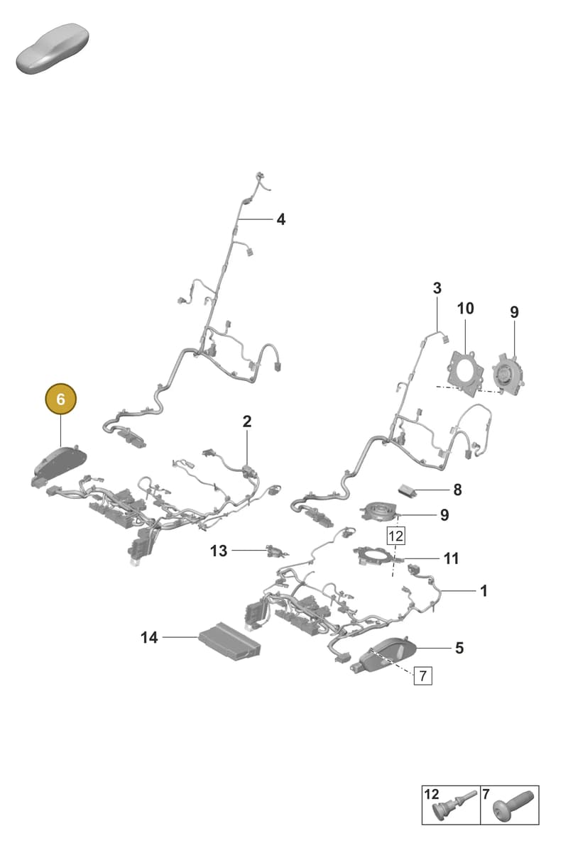 971959748BC1E0 — Porsche Taycan Sport Turismo (2023-) diagram p56817510, position 6