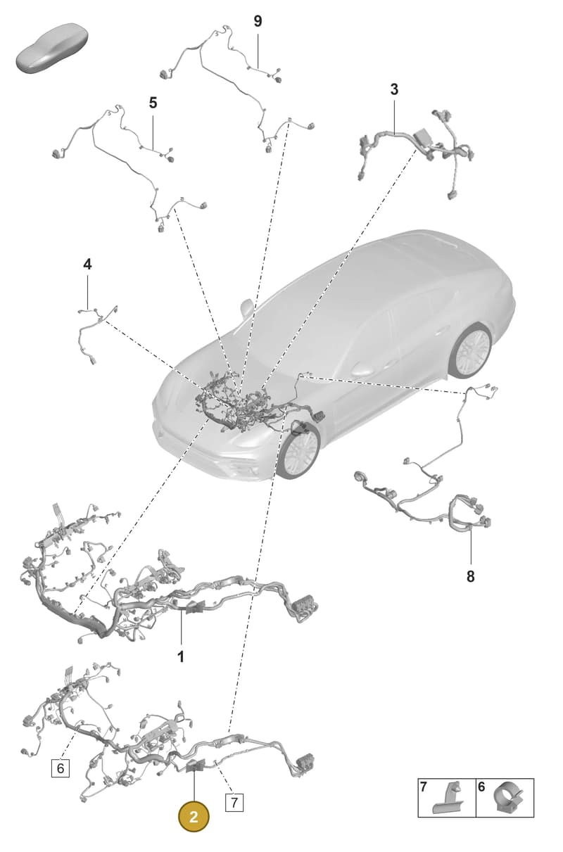 971971095EQ — Porsche Panamera (2020-2023) diagram p58902020, position 2