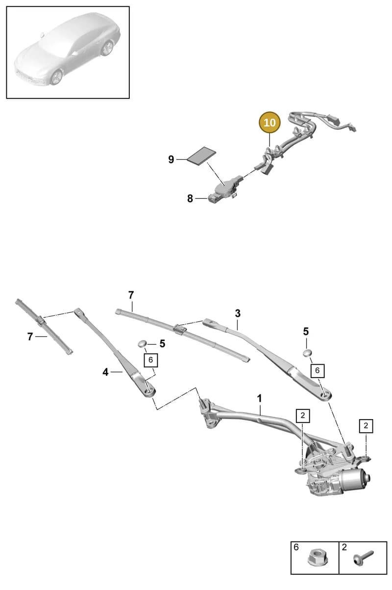 971971103A — Porsche Panamera (2016-2020) diagram p49904000, position 10