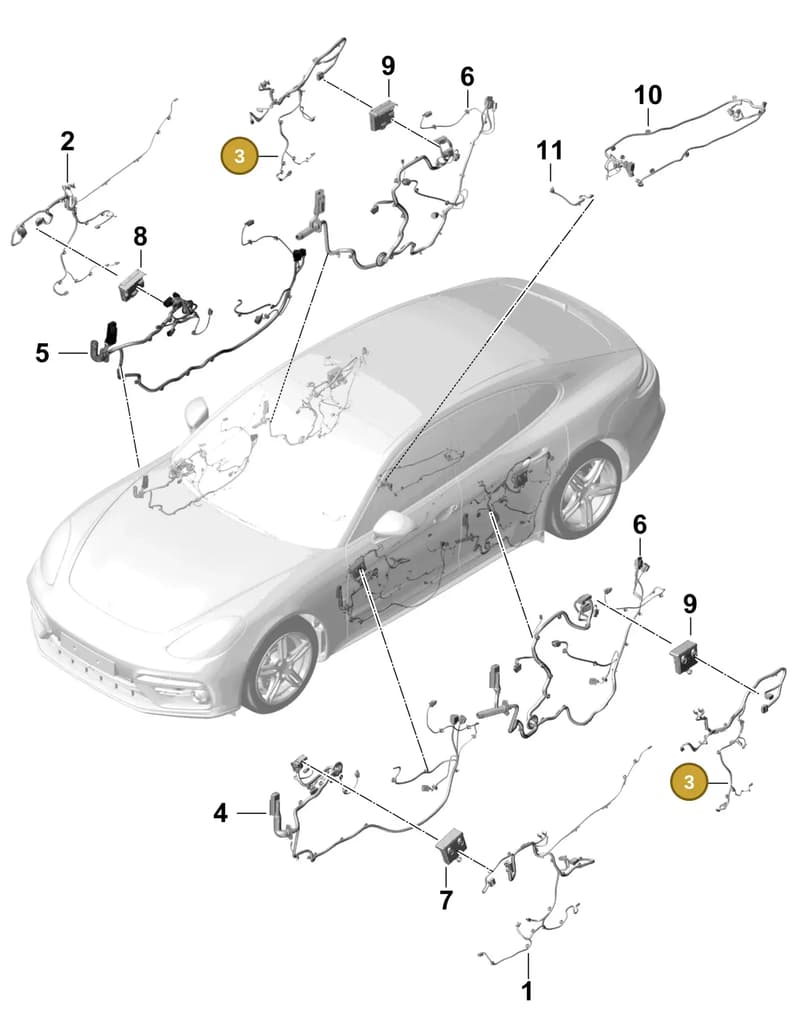 971971121P — Porsche Panamera (2016-2020) diagram p49902035, position 3