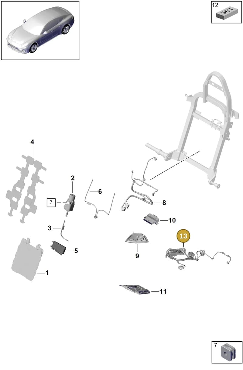 971971364AJ — Porsche Panamera (2016-2020) diagram p49818060, position 13