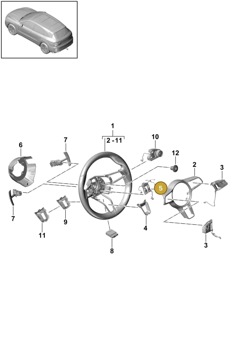 971971388A — Porsche Cayenne (2017-2023) diagram p51403050, position 5