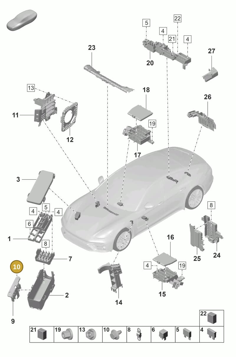 971971394H — Porsche Panamera (2020-2023) diagram p58902000, position 10