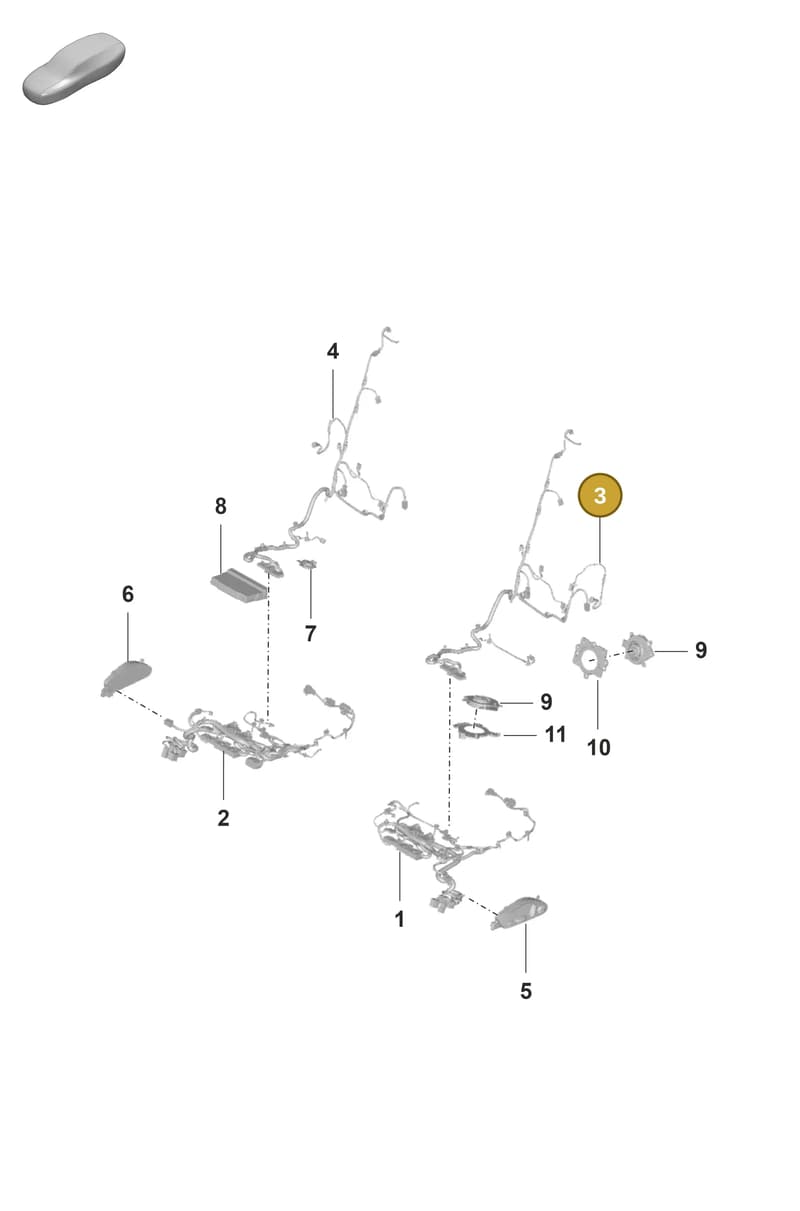 971971399BP — Porsche Panamera (2020-2023) diagram p58817510, position 3