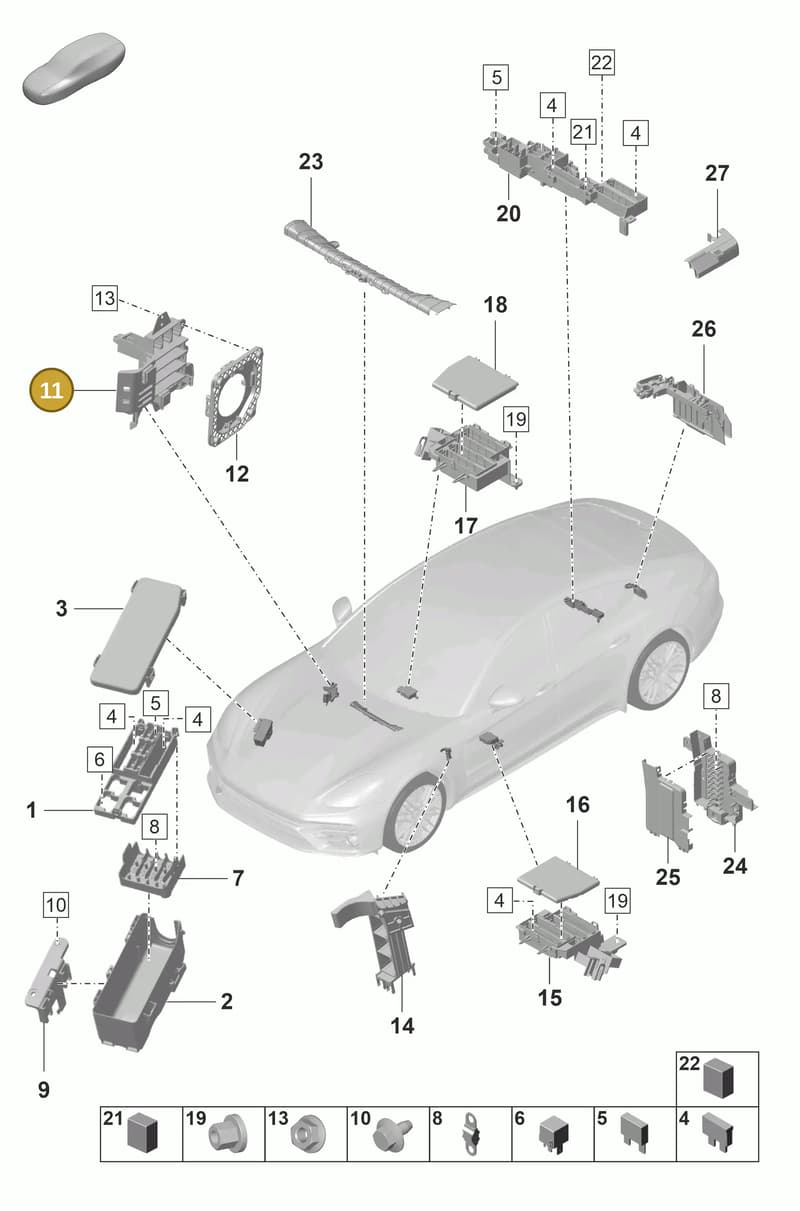 971971454 — Porsche Panamera (2020-2023) diagram p58902000, position 11