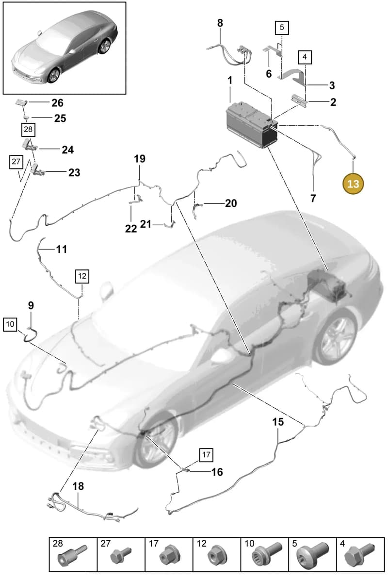 971971534 — Porsche Panamera (2016-2020) diagram p49902010, position 13