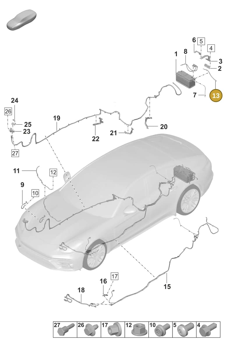 971971534 — Porsche Panamera (2020-2023) diagram p58902010, position 13