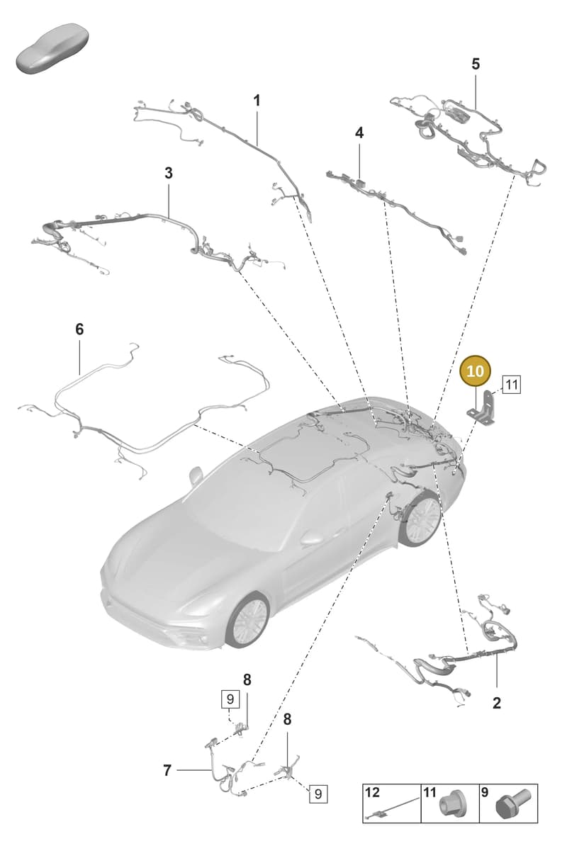 971971789 — Porsche Panamera (2020-2023) diagram p58902040, position 10