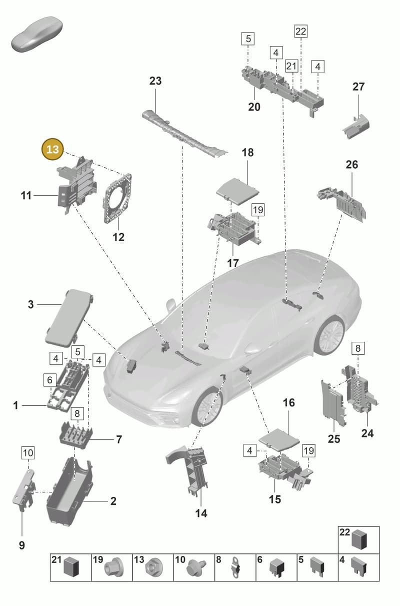 971971793Q — Porsche Panamera (2020-2023) diagram p58902000, position 13