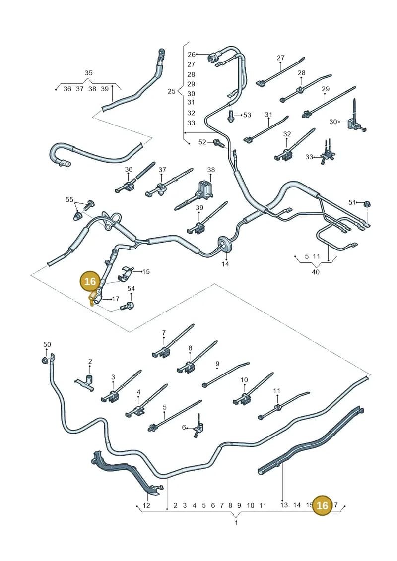 971973701A — Audi A8 (2017-2025) diagram 838972020, position 16
