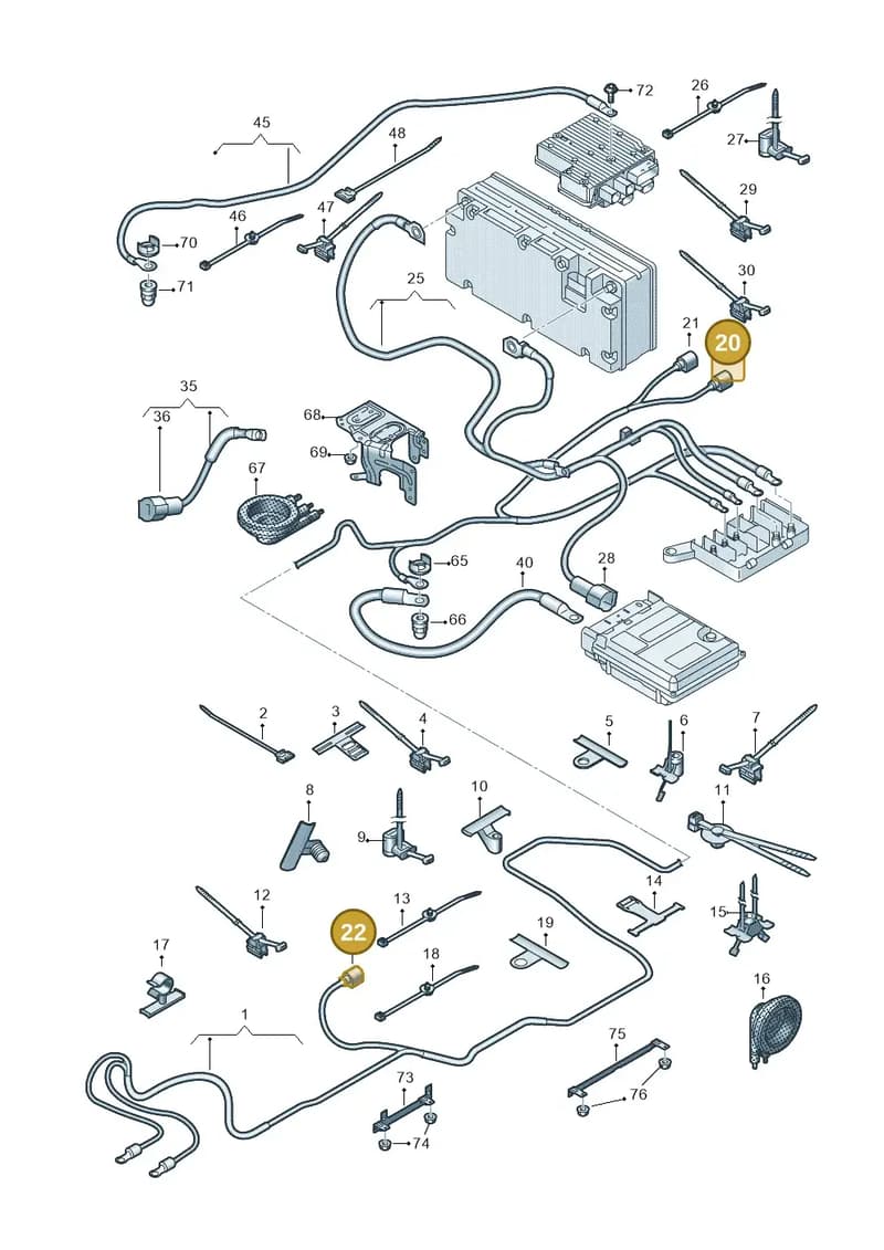 971973701B — Audi Q7 (2015-2025) diagram 859972130, position 20+22