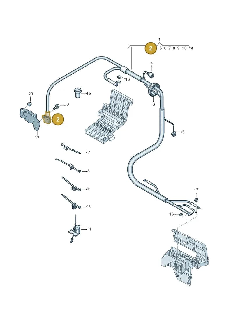 971973701B — Audi RS Q8 (2019-2025) diagram 429972000, position 2+3