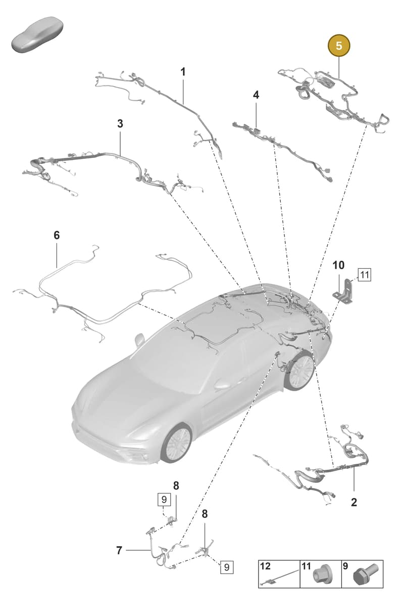 971974224E — Porsche Panamera (2020-2023) diagram p58902040, position 5