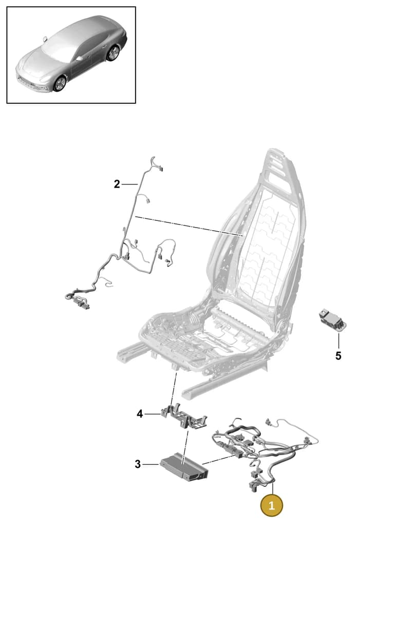 971974416DS — Porsche Panamera (2016-2020) diagram p49817050, position 1