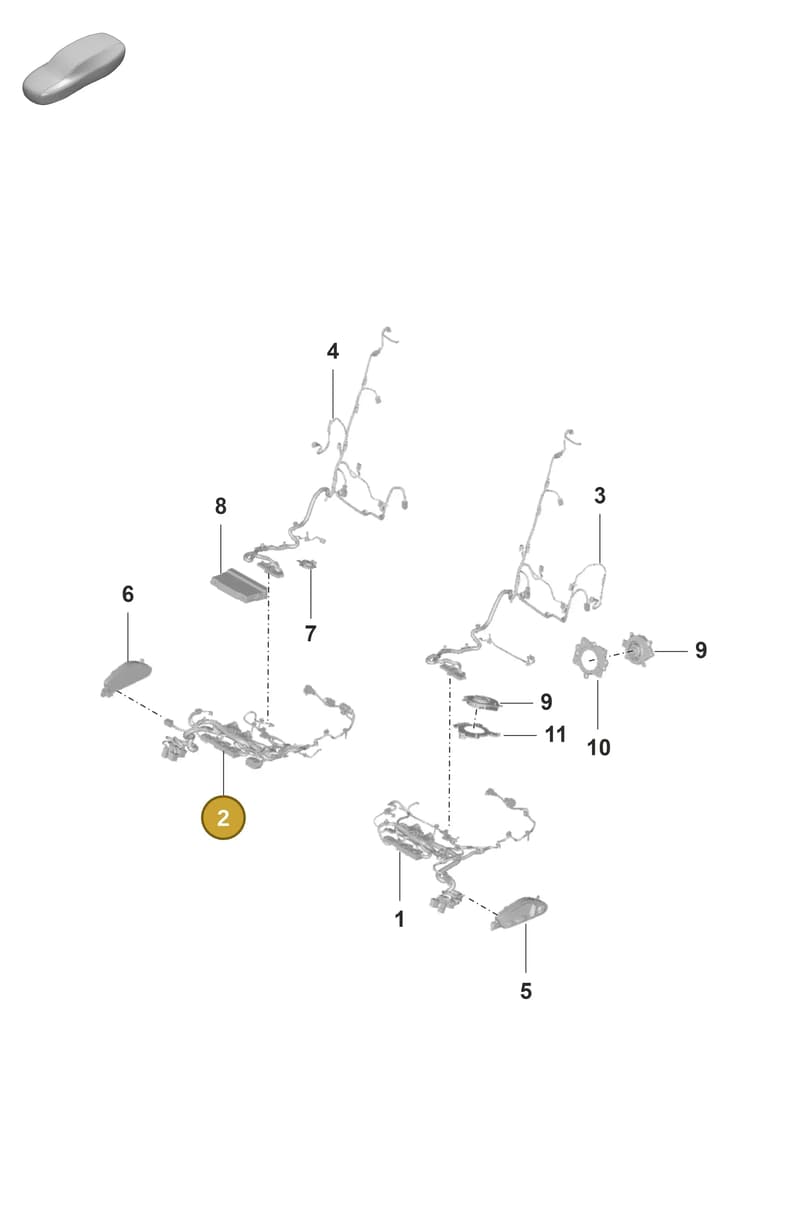 971974416GG — Porsche Panamera (2020-2023) diagram p58817510, position 2